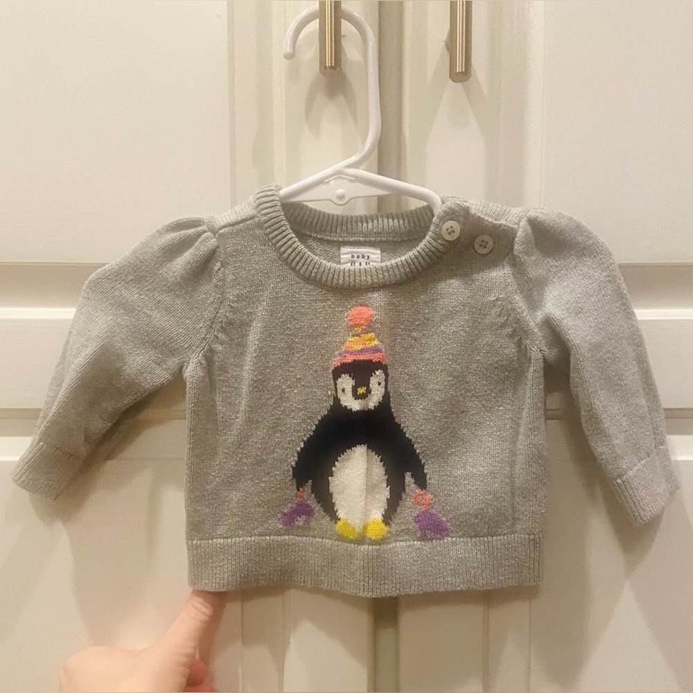 Baby Girl Penguin Sweater